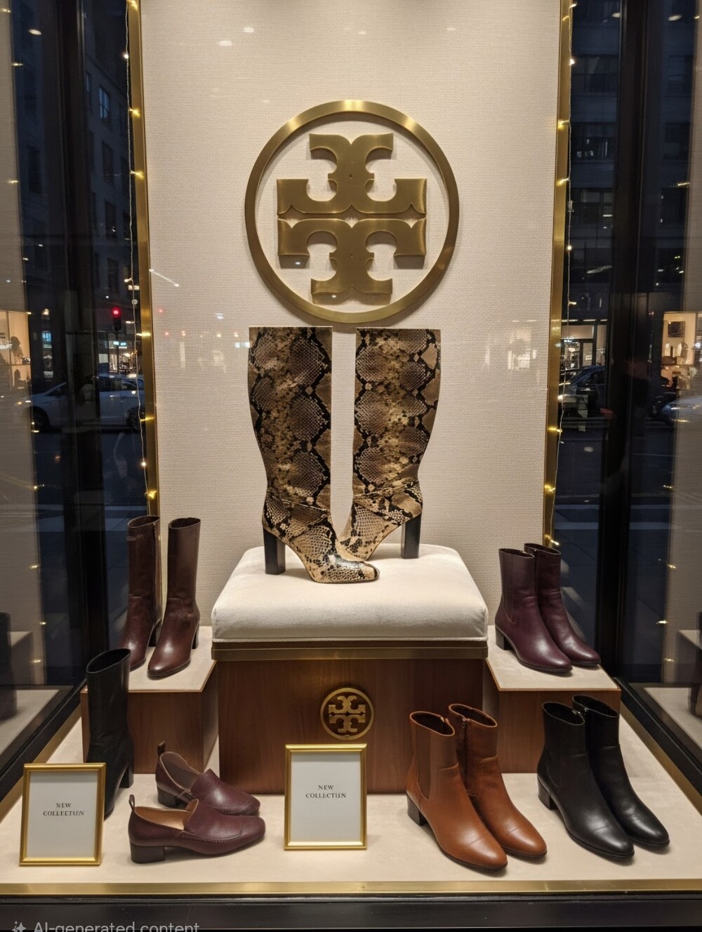 TORY BURCH LEATHER SNAKE PRINT TALL BOOTS WOMEN'S SZ 7 M $678